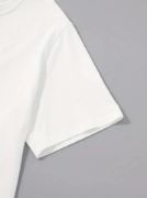 Baskılı Oversize Bisiklet Yaka T-shirt - Beyaz resmi